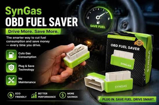Supplied SynGas promotional image showing the device, packaging, and marketing claims